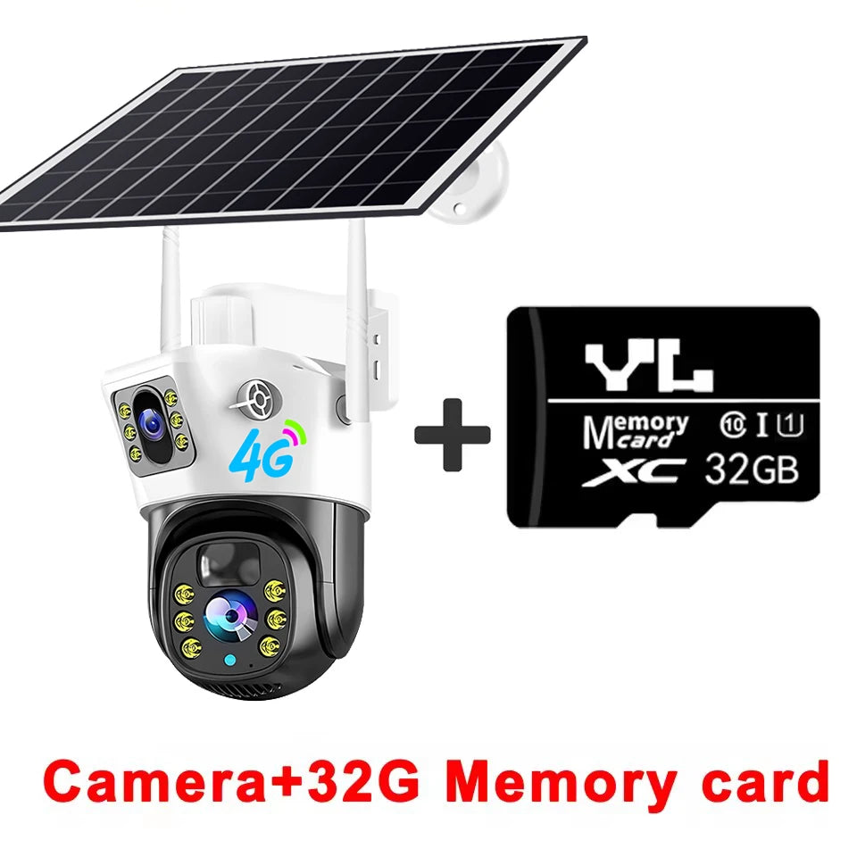 WiFi Dual-Lens Camera 4G Solar Night Vision Outdoor