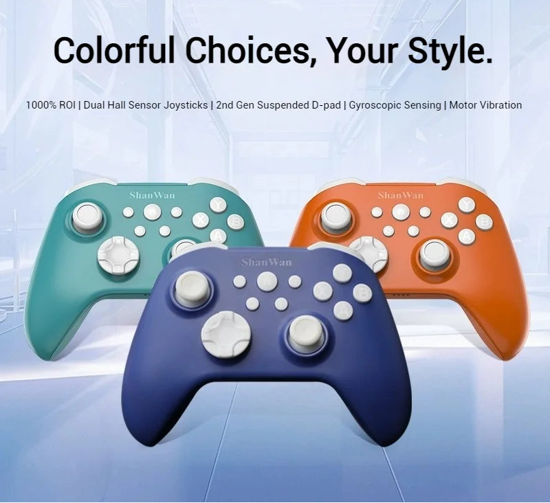 ShanWan Wireless Bluetooth Gamepad mit Hall Joystick