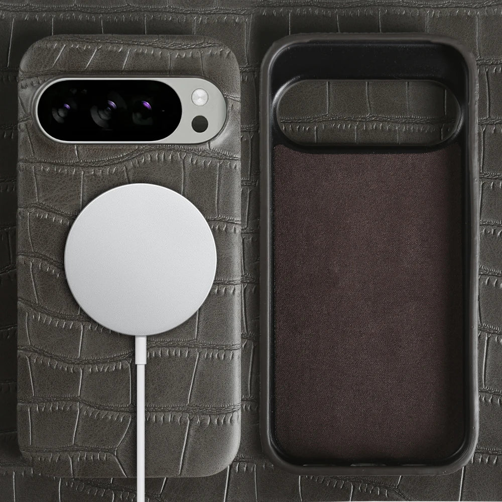 Magnetische Magsafe Lederhülle für Google Pixel 10