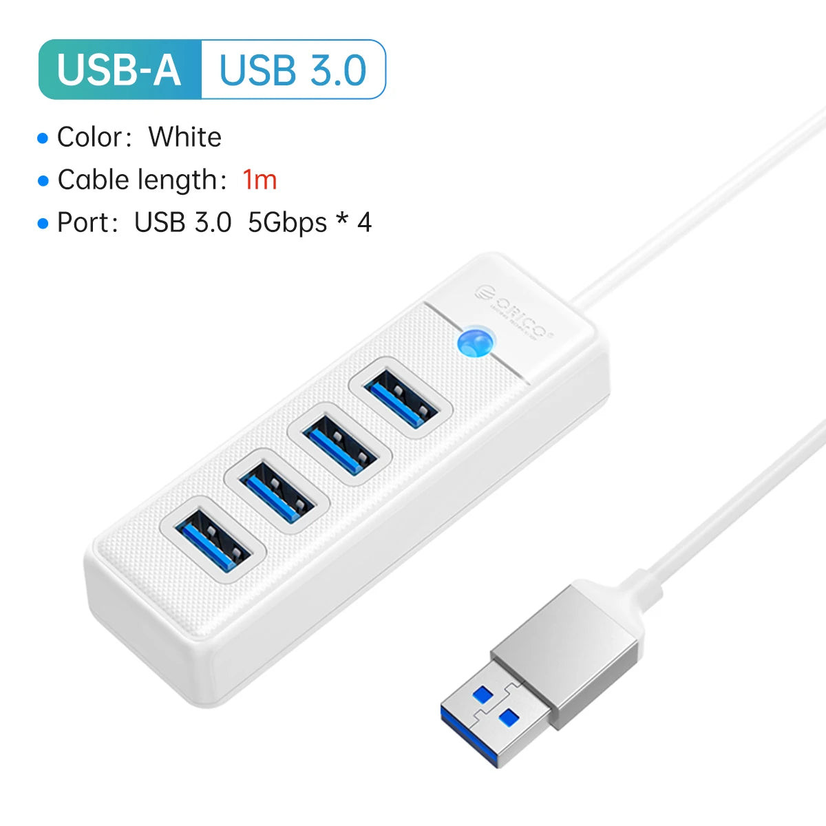 USB 3.0 HUB 4-Port Typ-C Splitter