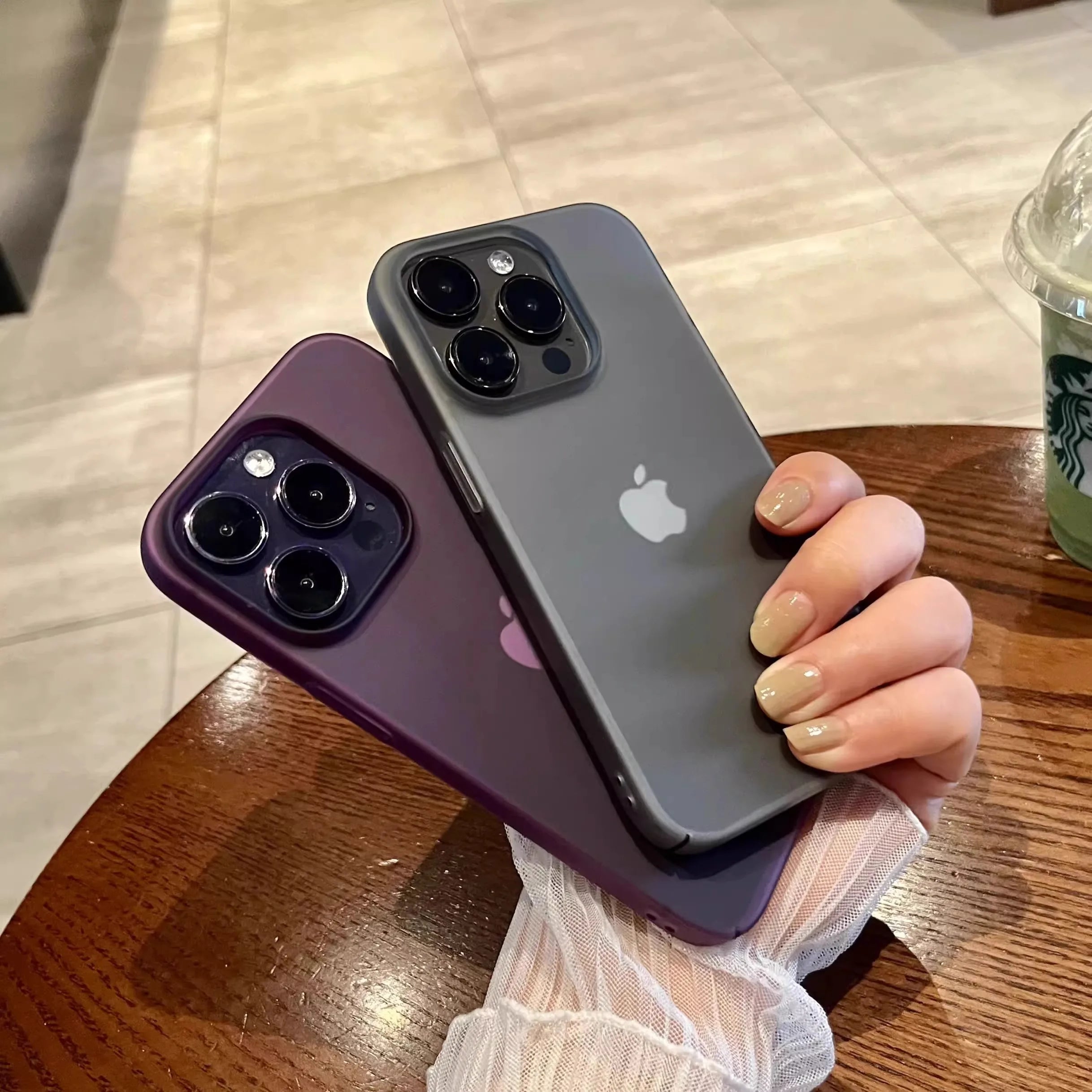 Ultradünne matte iPhone Hülle 11–16 Pro Max