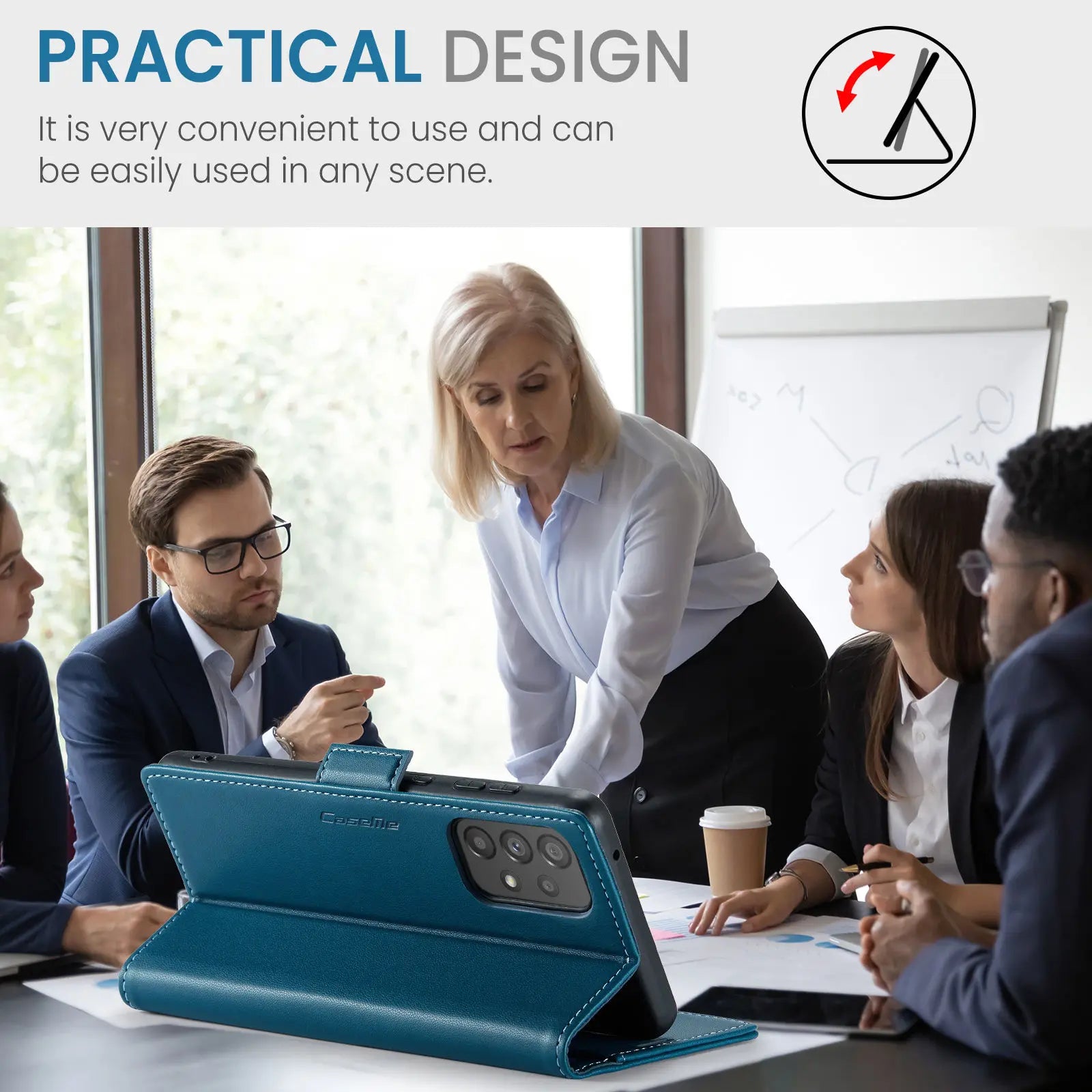 CaseMe Leder Klapphülle für Galaxy A-Serie