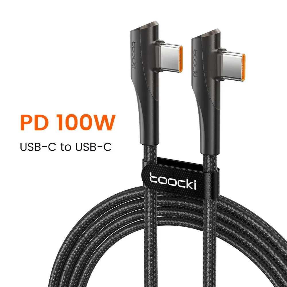 60W/100W USB-C 90° Dual Kabel