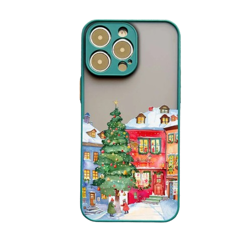 Cartoon Weihnachts-Handyhülle für iPhone 17 & 16 – Stoßfest & Matt