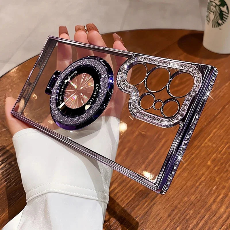 Luxus Glitzer Magsafe Diamant Hülle für Samsung S25