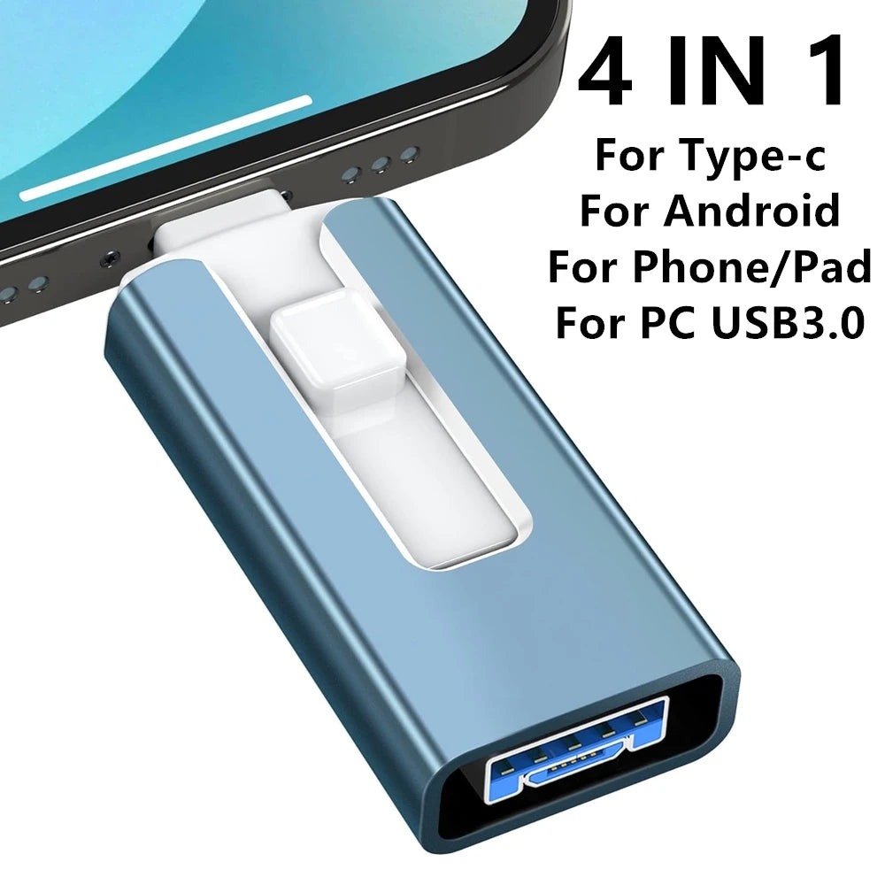 USB 3.0 Flash-Laufwerk 4-in-1 für iPhone/iPad 512GB