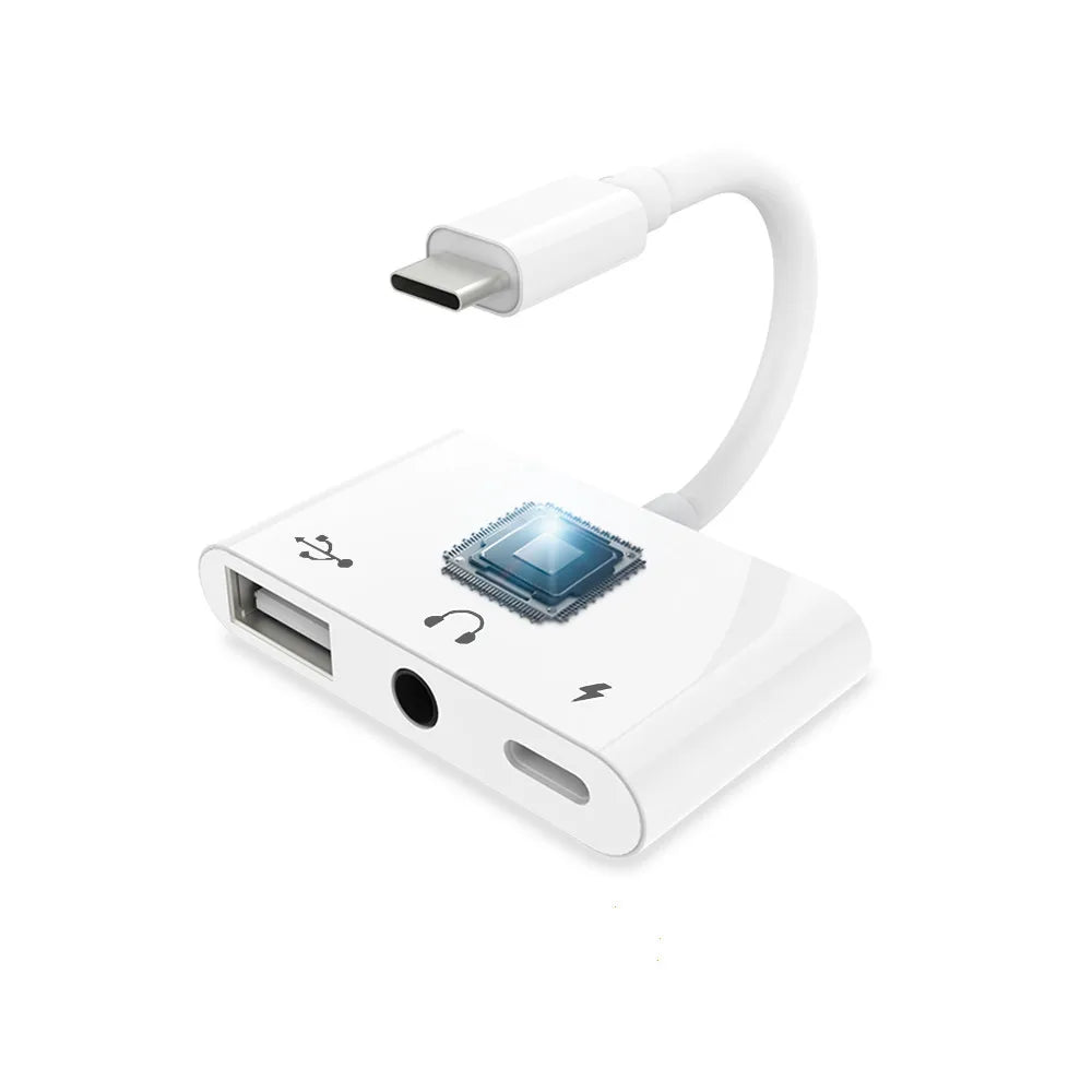 USB Typ-C auf 3,5 mm Audio & OTG Adapter für Smartphone und Tablet