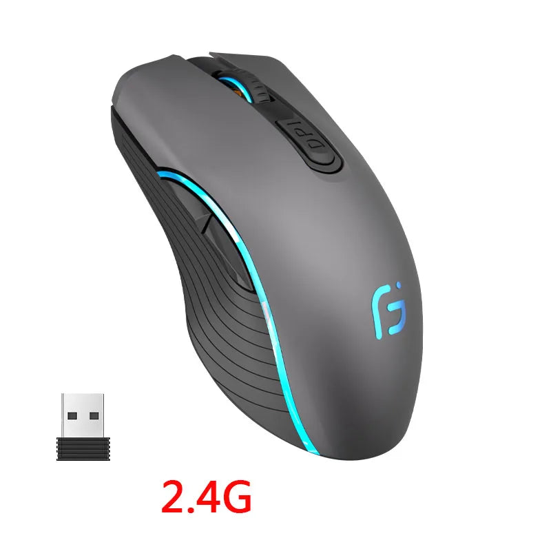 Kabellose Maus – Wiederaufladbare Dual Mode Maus mit Bluetooth & 2,4 GHz