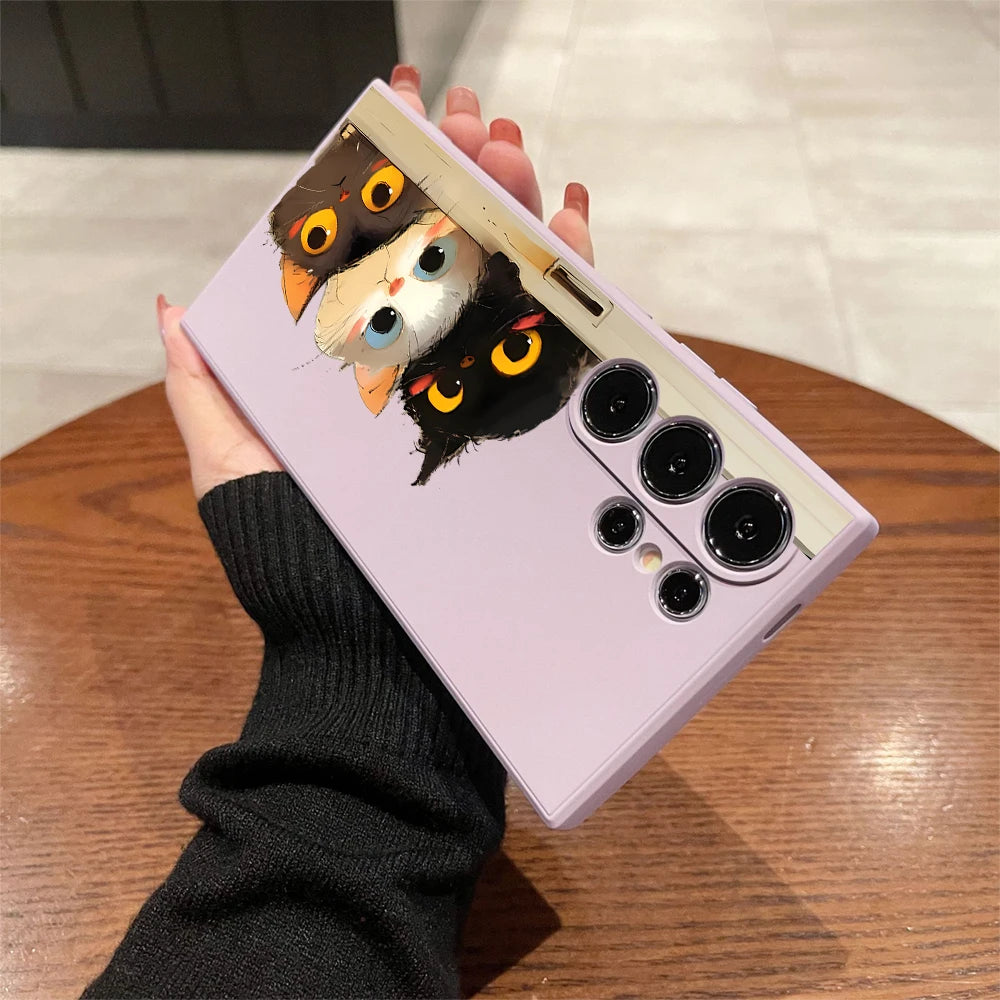 Süße Katzenhülle für Samsung Galaxy Modelle