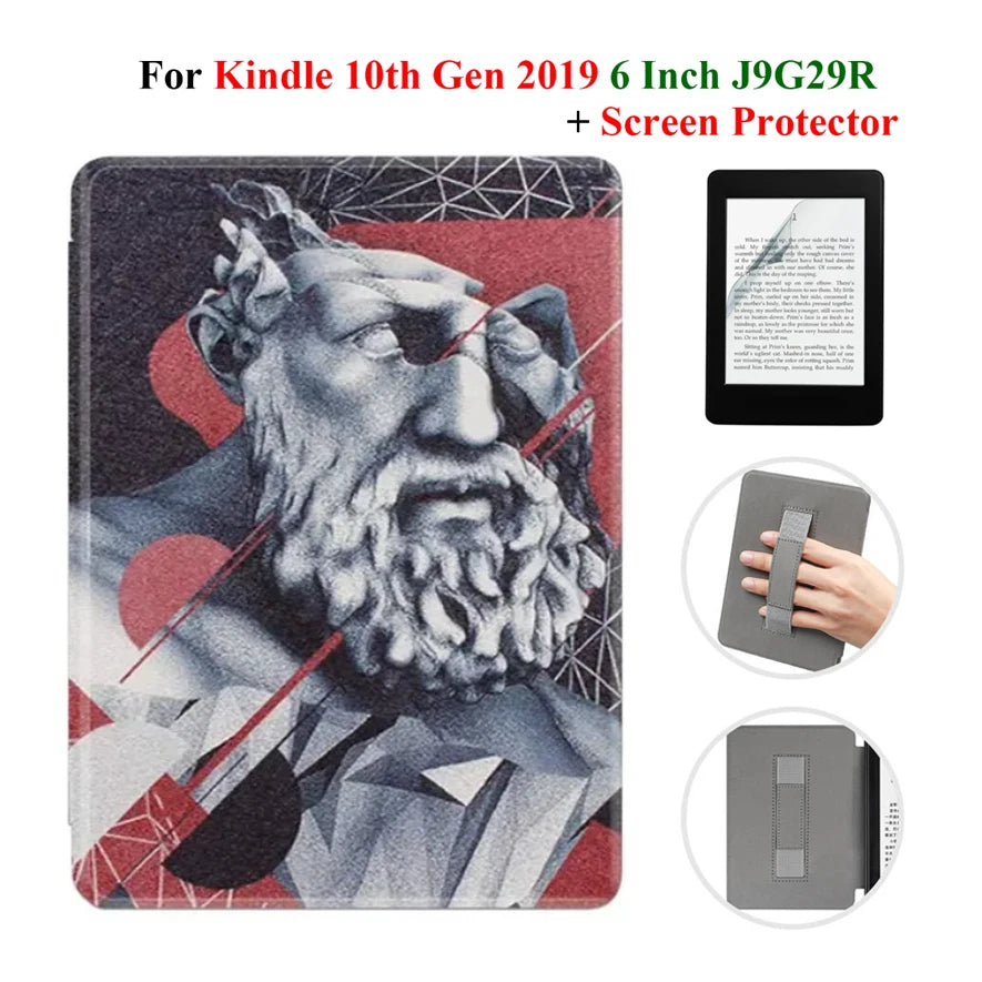 Hülle + Folie für Kindle 10. Gen 6 Zoll