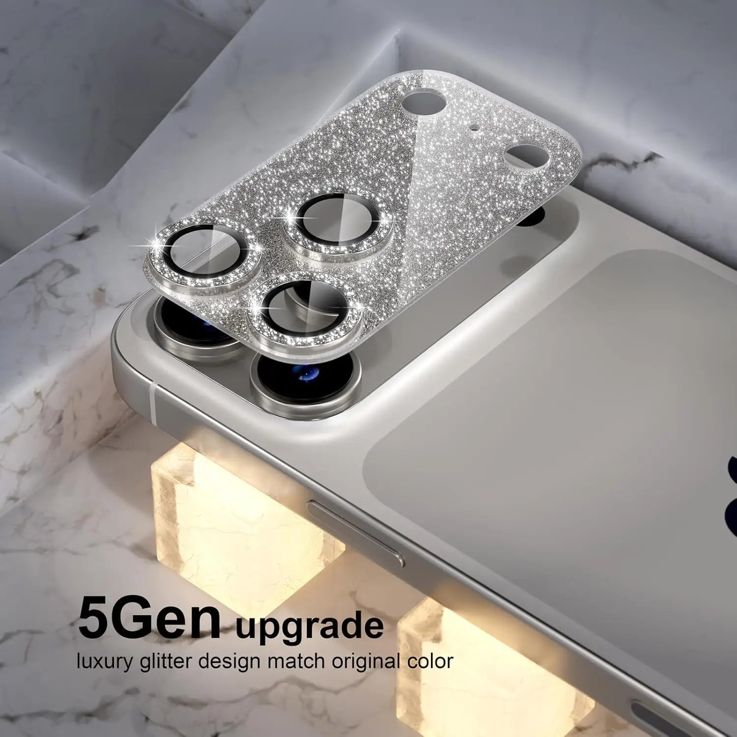 Glitzer Kamera Schutzring für iPhone 17 Pro Max