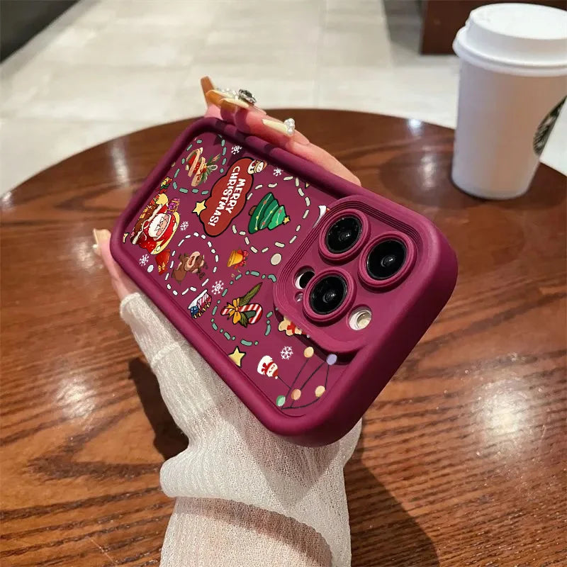 Pixel 9 8 Case Christmas Cartoon Silicone Full Protection Case