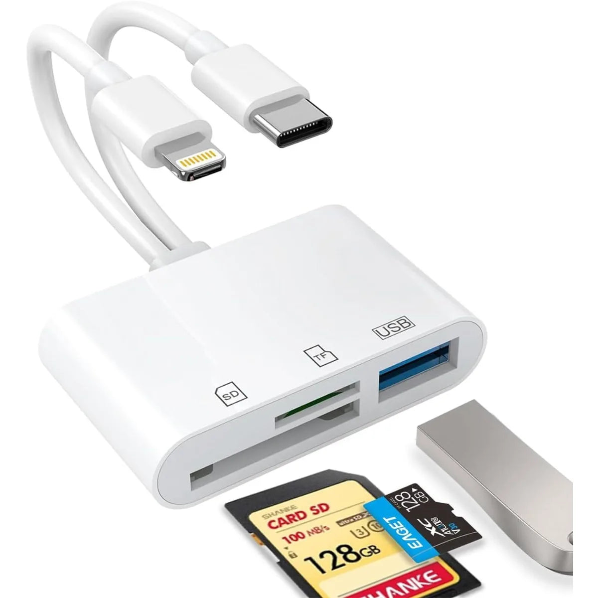 Dual SD Kartenleser USB-C & Lightning iPhone iPad