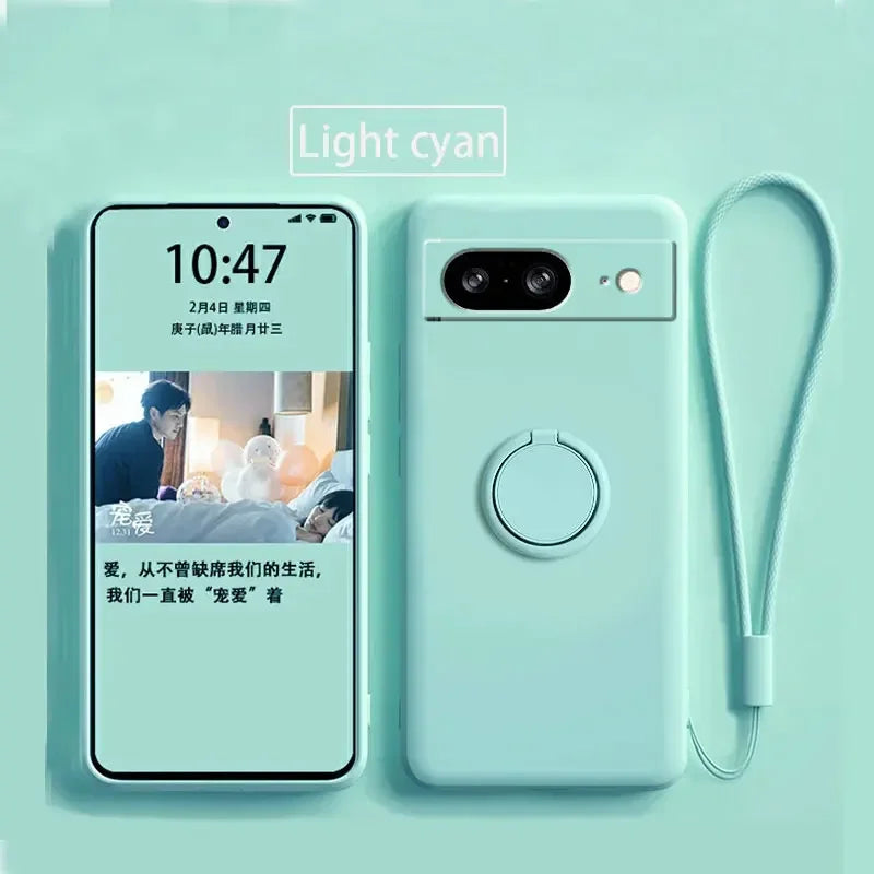 Pixel 8 9 Ringhalter Silikon Hülle