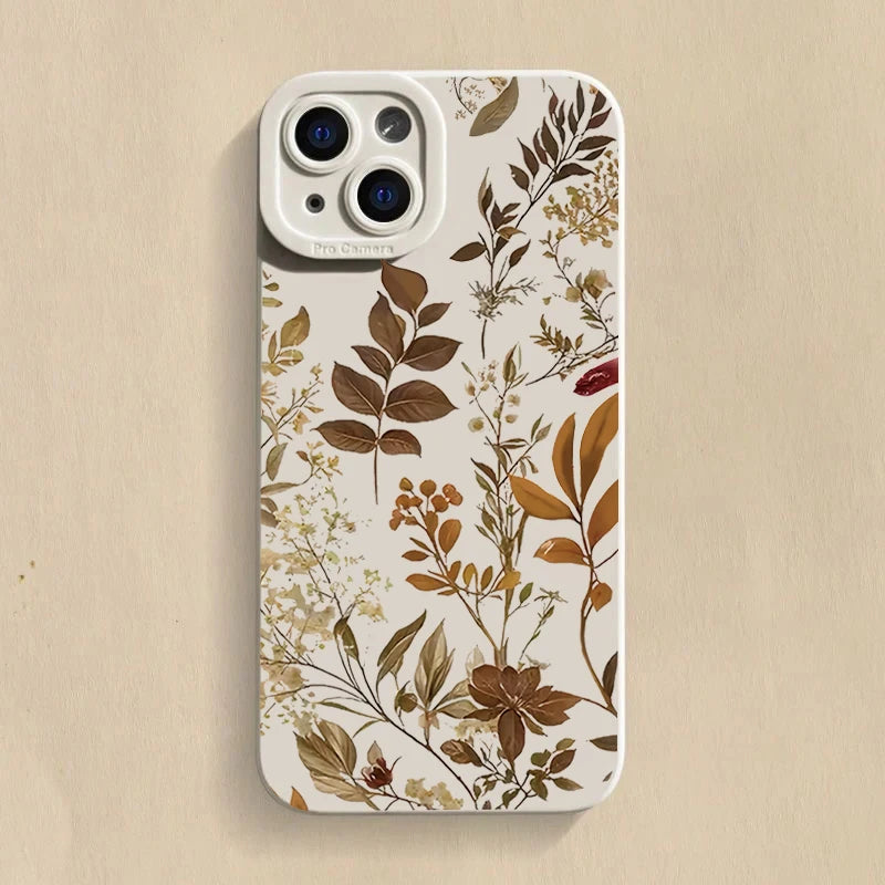 Herbstliche Blätter Hülle für iPhone aus Silikon