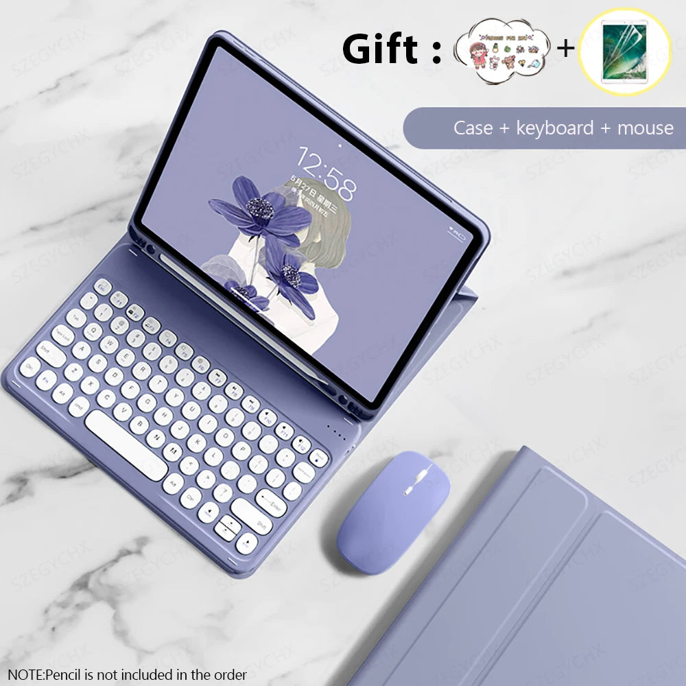 Kabellose Tastatur & Maus Hülle für iPad – Bluetooth, Stoßfest, Wasserdicht