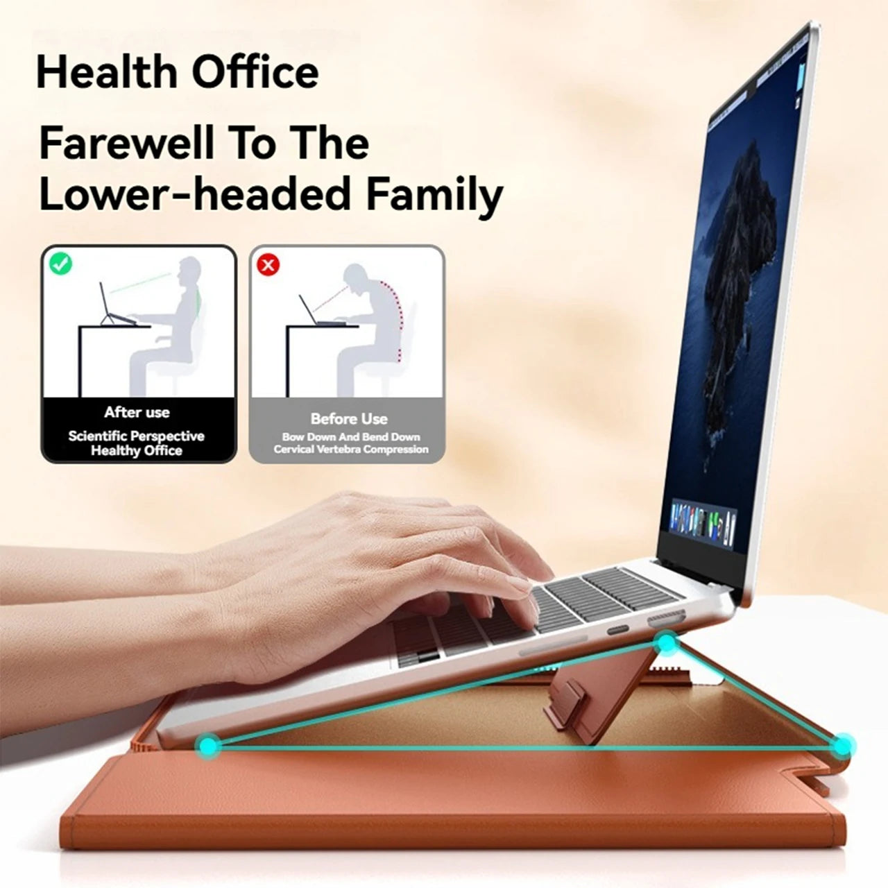 Personalisierte Leder-Laptophülle MacBook