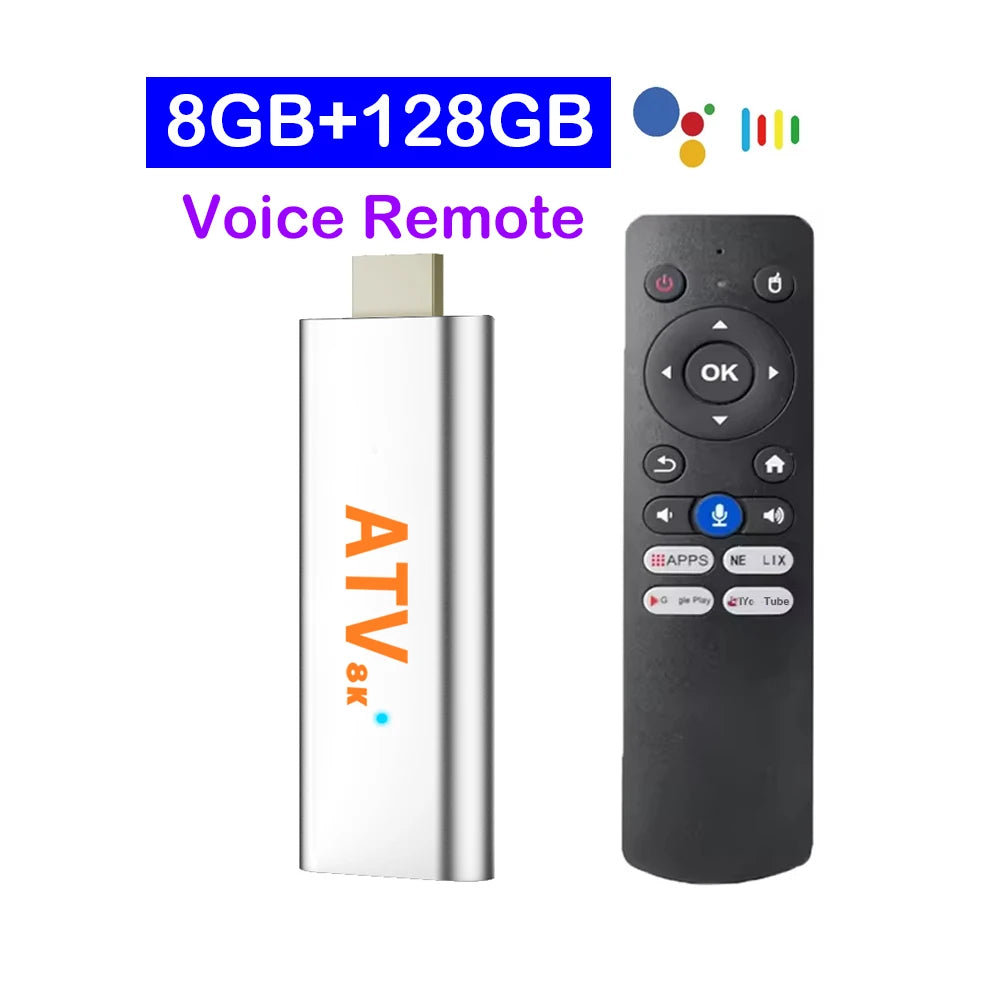 TV Stick Android 14 8K 4K Ultra Schneller Media Player