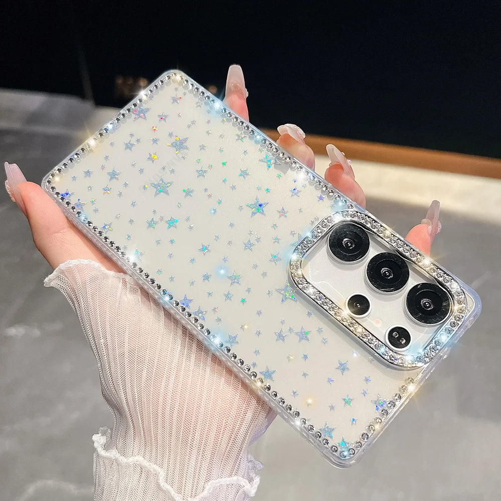 Luxus Glitzer Hülle Transparent für Samsung S25