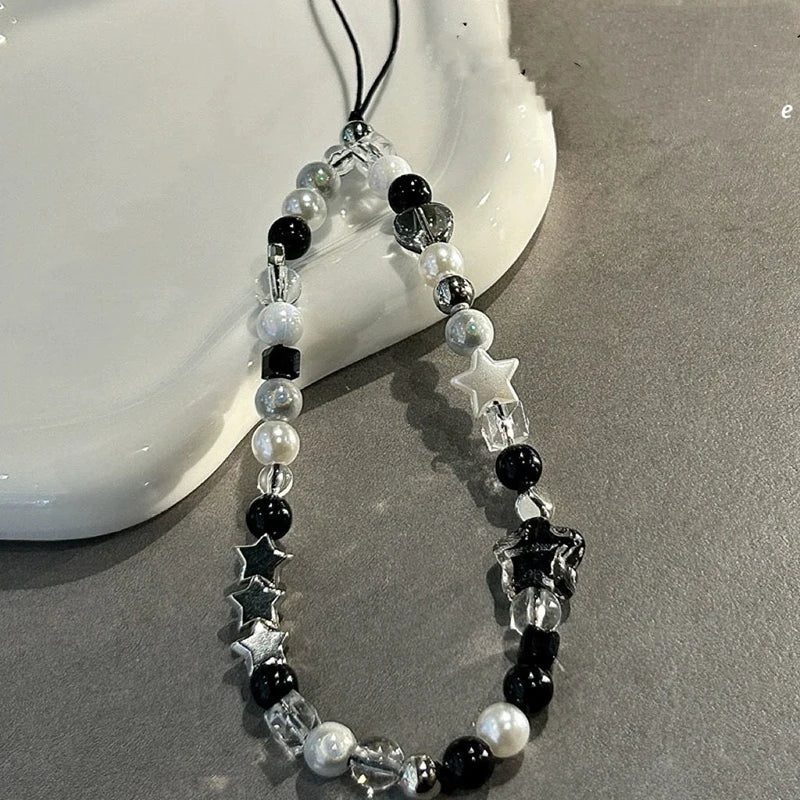 Handgemachte Stern-Perlen-Handykette – Sommerstil