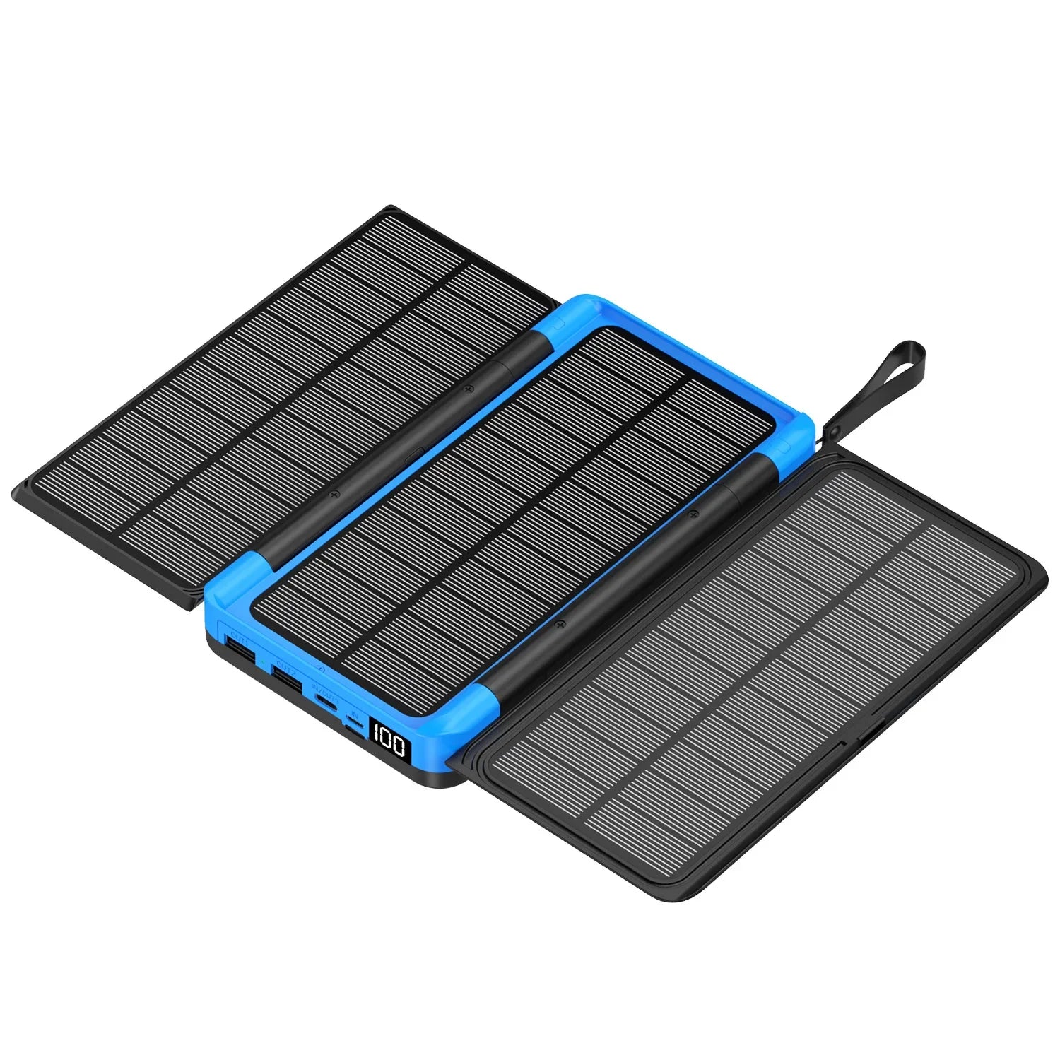 Foldable 20000mAh Solar Power Bank Qi Wireless