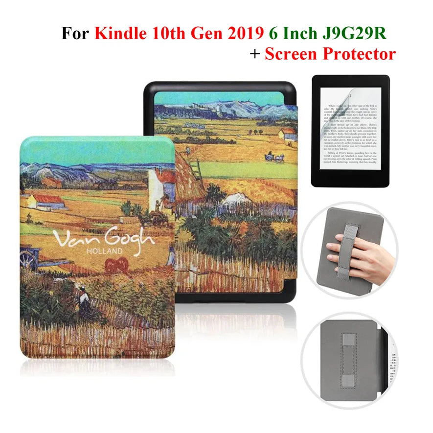 Hülle + Folie für Kindle 10. Gen 6 Zoll