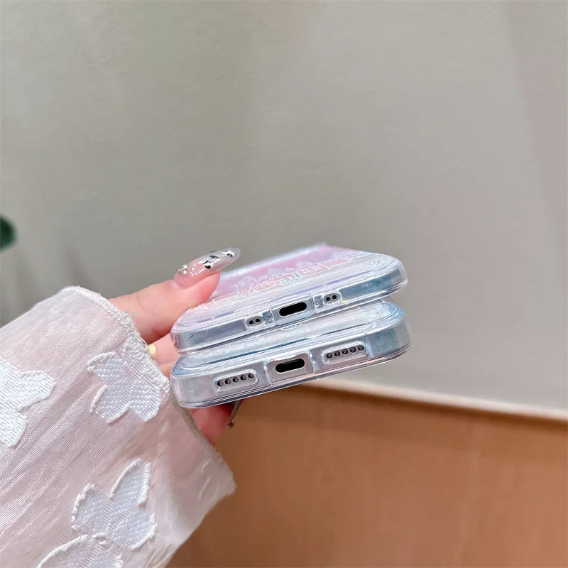 Glitzer Schloss Hülle für iPhone 17 mit Flüssigkeit