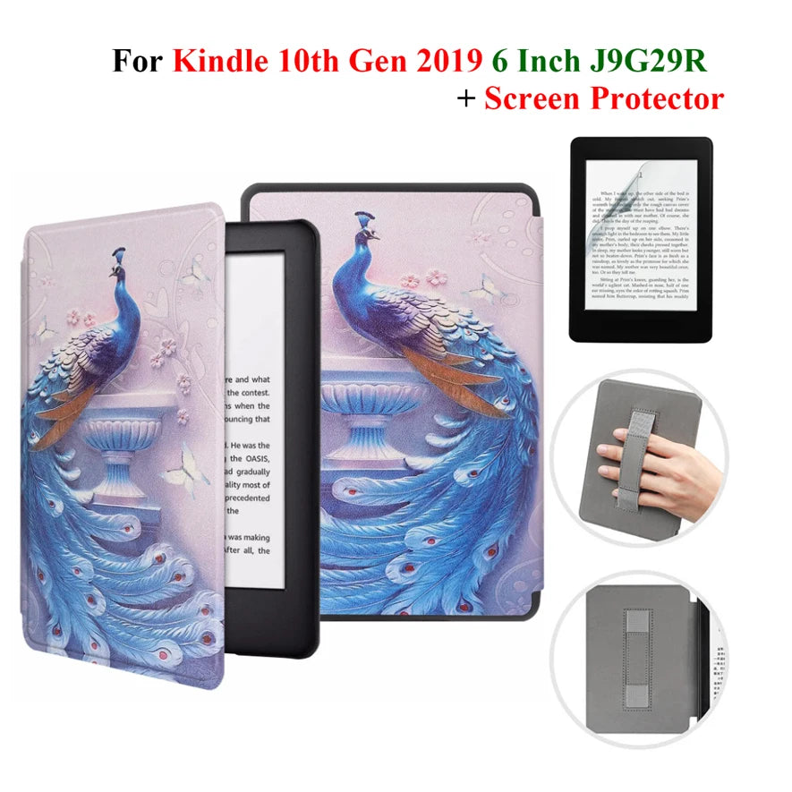 Hülle + Folie für Kindle 10. Gen 6 Zoll