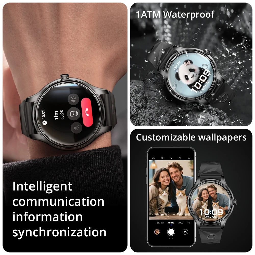 Ultradünne Smartwatch 1,32" AMOLED Damen Gesundheit