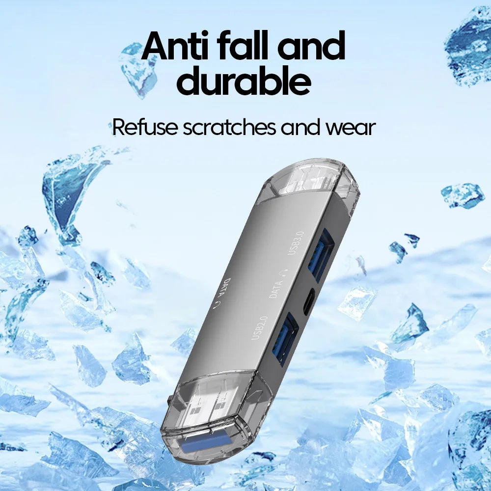 6-in-1 USB Typ-C Kartenleser Adapter für iPhone & PC