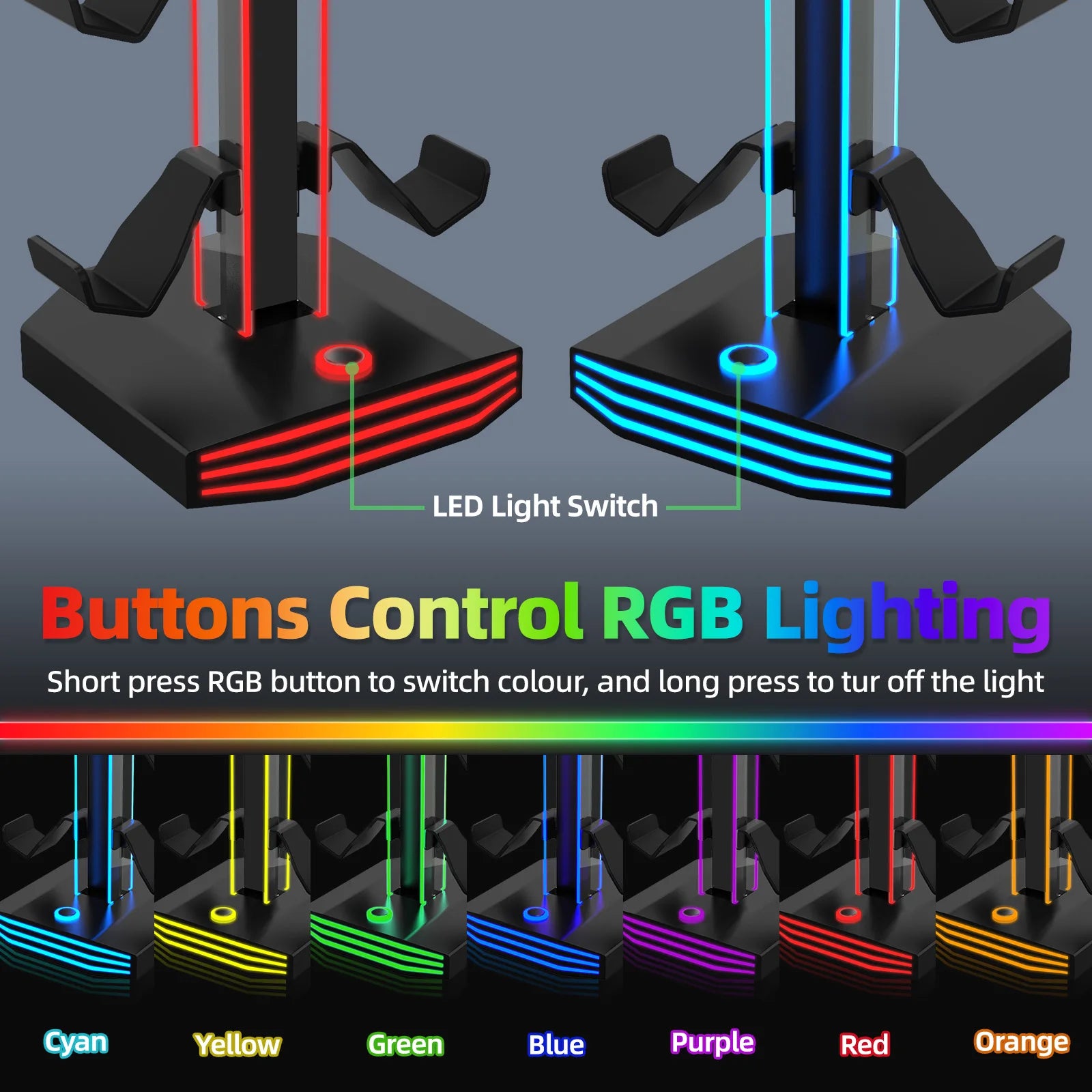 Universal Gaming Controller and Headphone Stand RGB