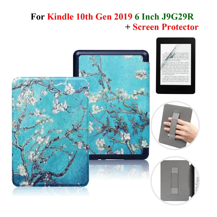 Hülle + Folie für Kindle 10. Gen 6 Zoll