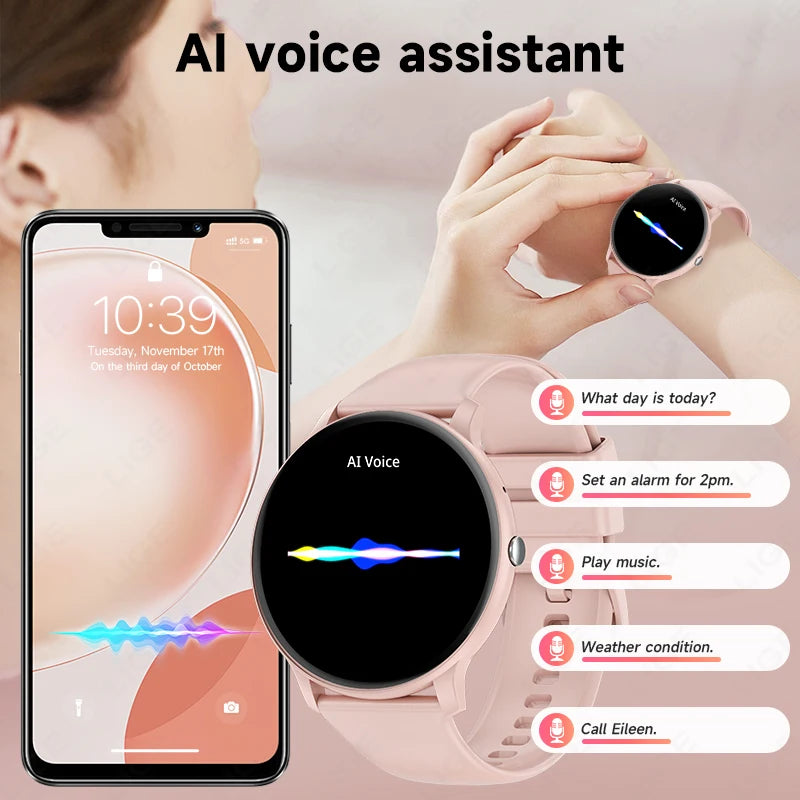 LIGE 2025 Smartwatch mit Bluetooth-Anruf & Fitnessfunktionen