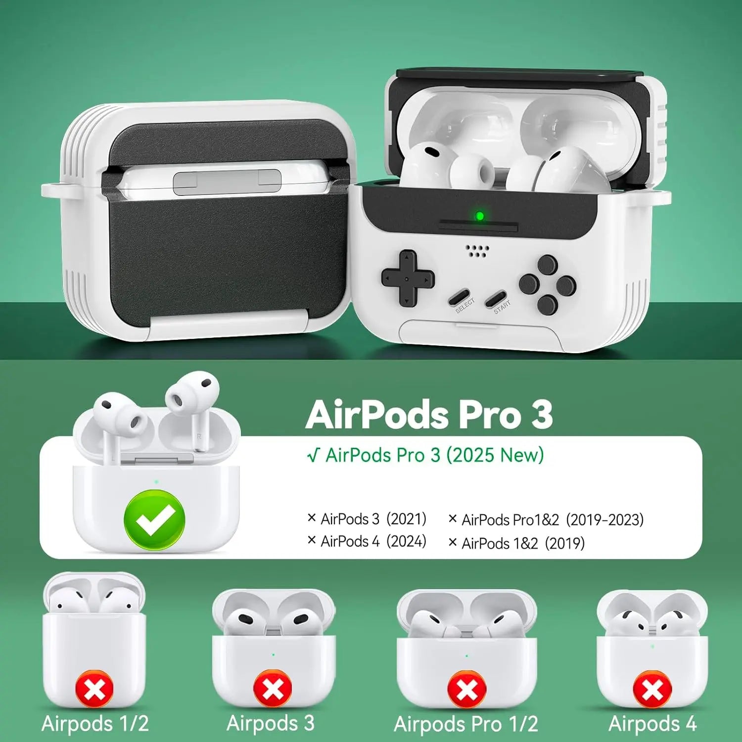 Hülle für AirPods Pro 3 (2025) mit Halterung & Schutz