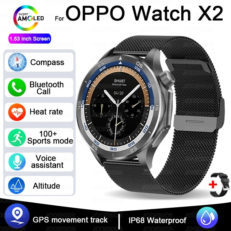 OPPO Watch X2 2025 Smartwatch with GPS & Call Function