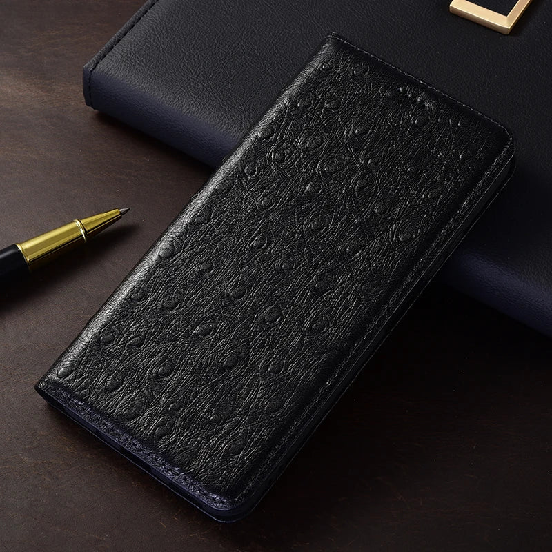 High-End Leder Flip Brieftasche für iPhone 17