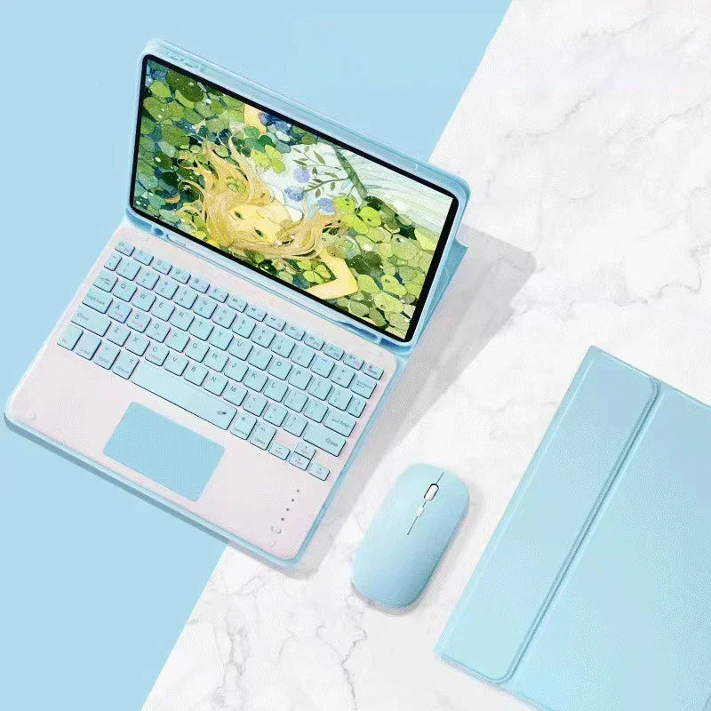 Kabellose Tastatur mit Maus für iPad Hülle