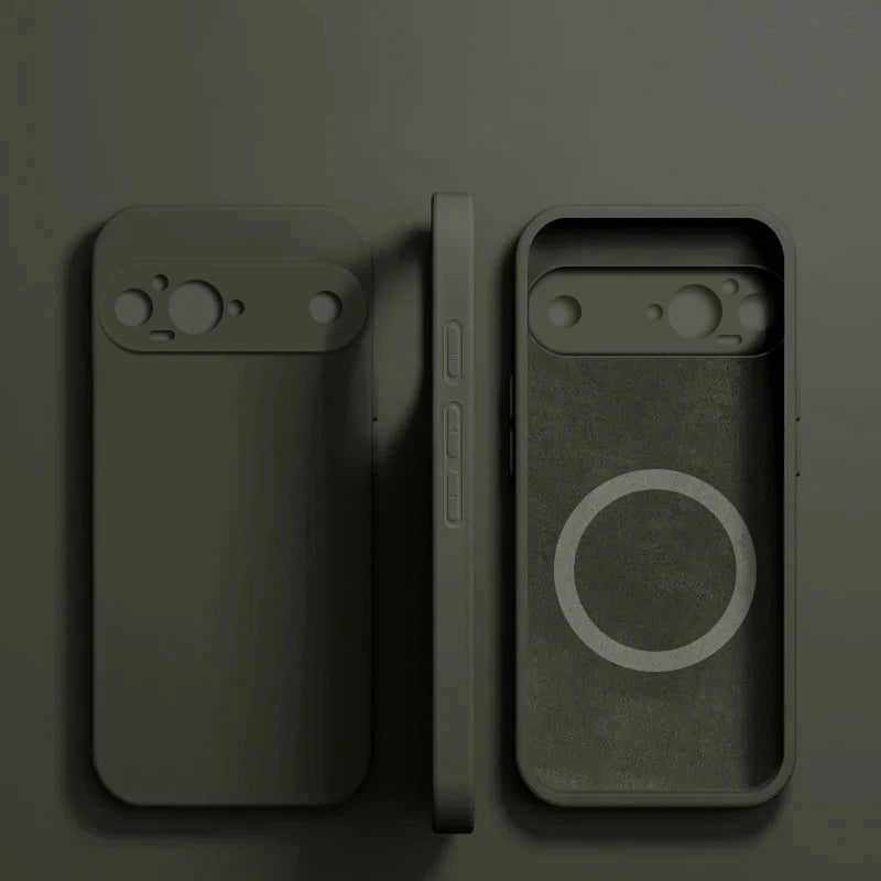 Luxus Flüssig-Silikon Magnethülle Pixel