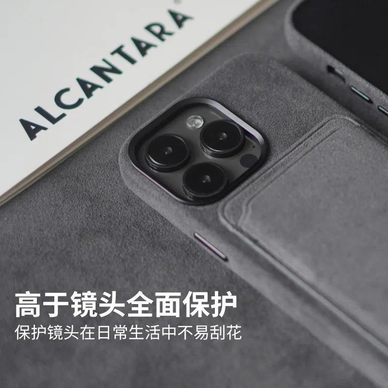 Alcantara Lederhülle für iPhone 17 Pro Max