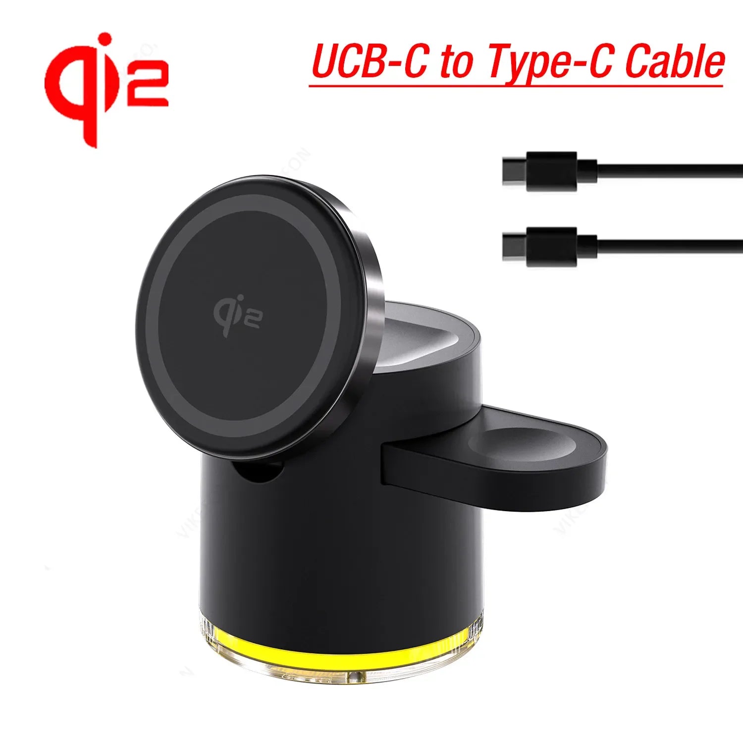 Faltbare 4-in-1 Qi2 Ladestation für iPhone & Watch