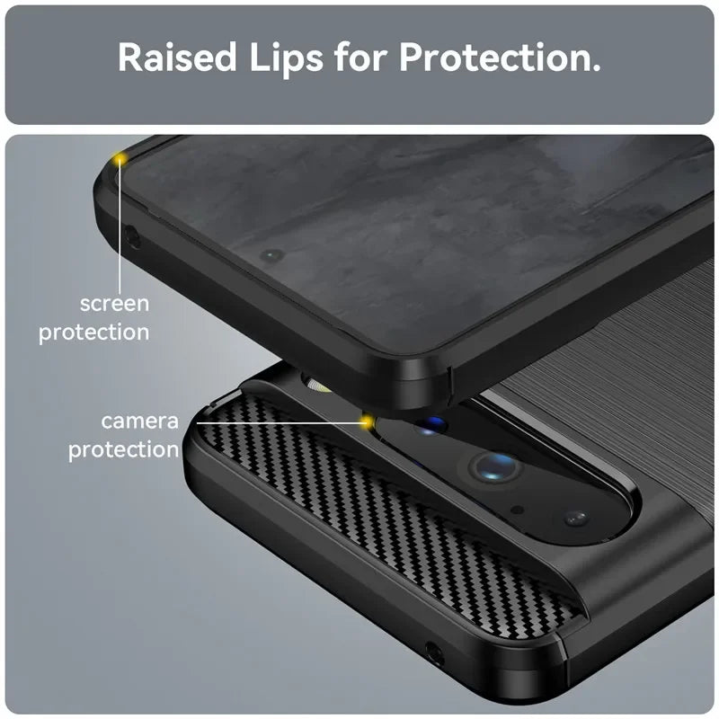 Pixel Hülle aus Carbon TPU Silikon Matt