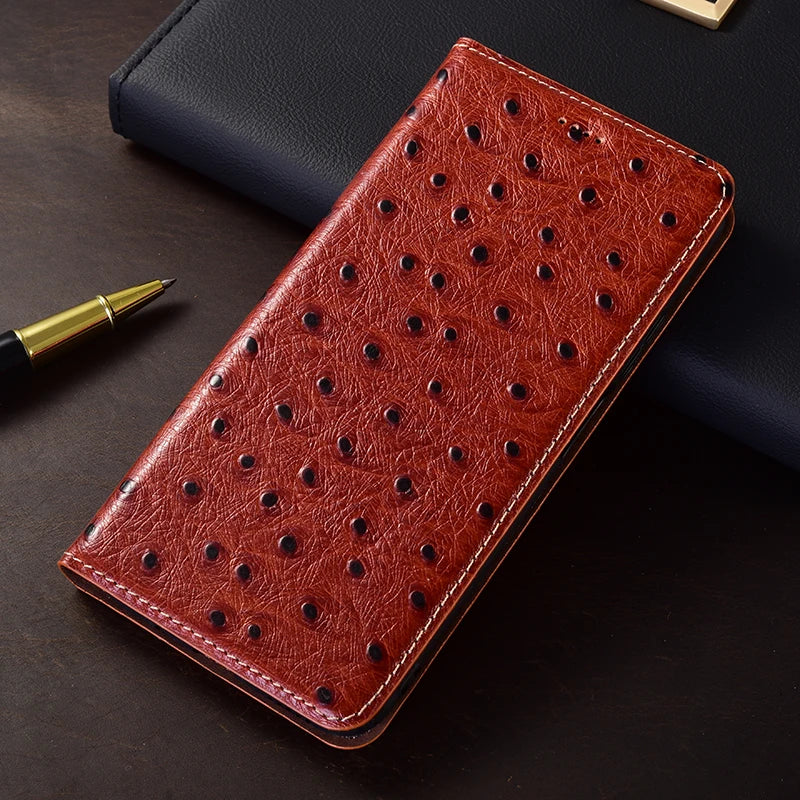 High-End Leder Flip Brieftasche für iPhone 17
