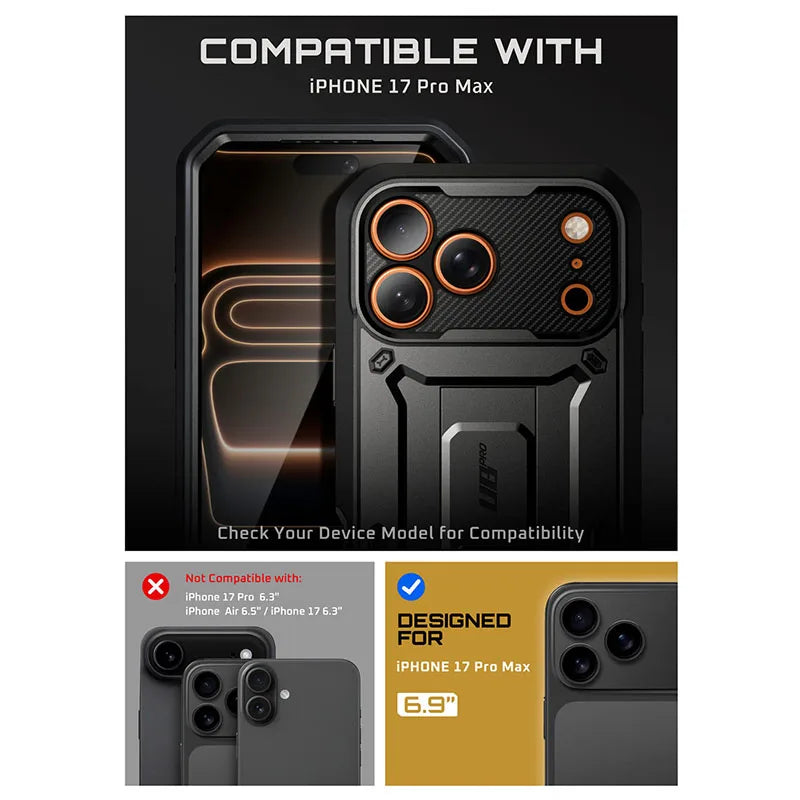 Rugged Full-Body Hülle für iPhone 17 Pro Max