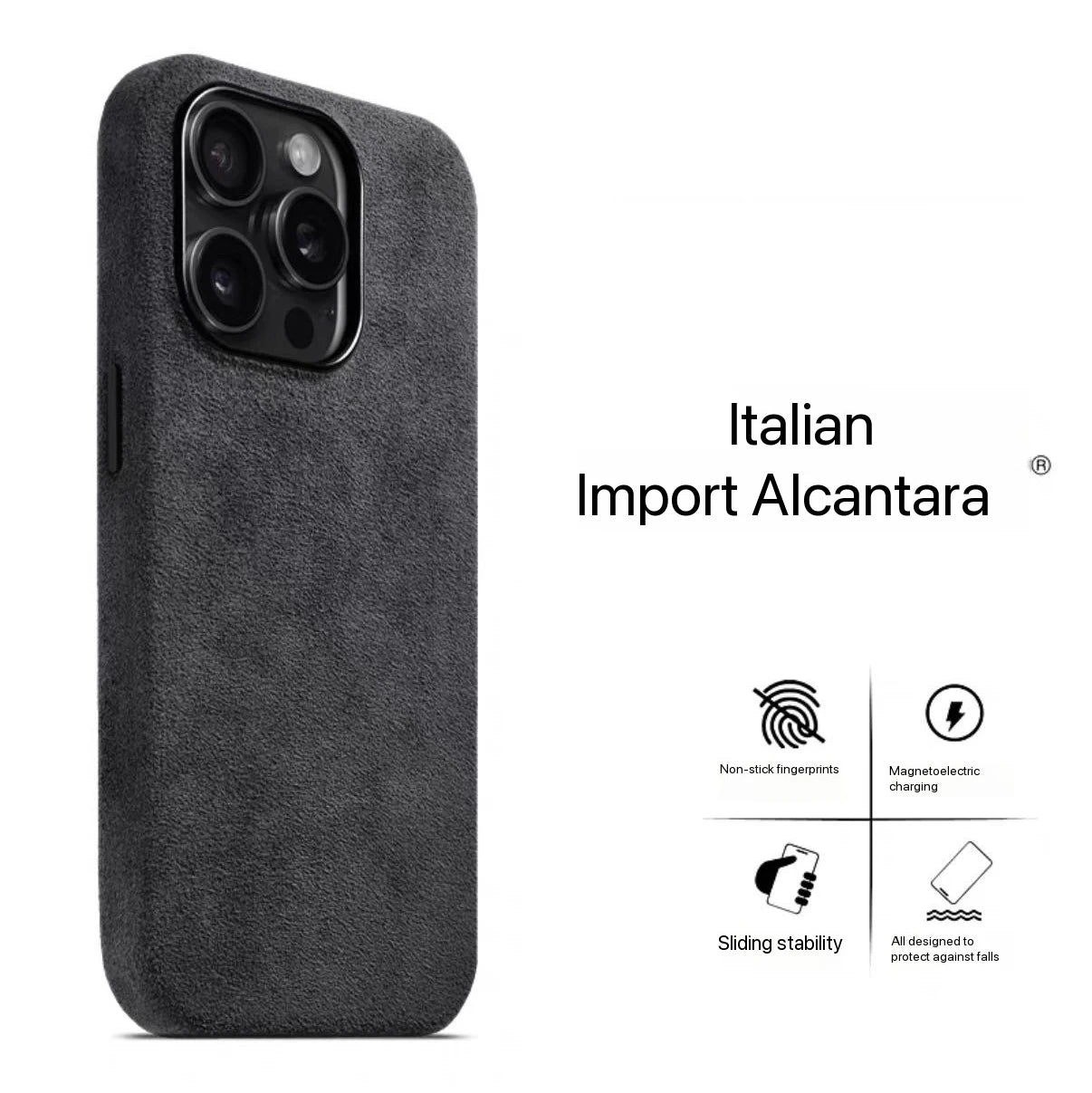 Alcantara Hülle für iPhone 17 Pro Max mit MagSafe