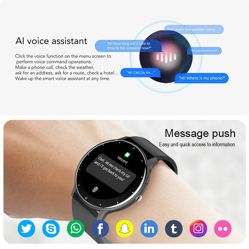 Smartwatch IP67 Bluetooth 5.2 Fitness Uhr Sport