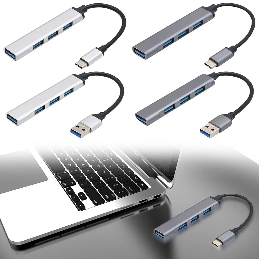 4-in-1 USB 3.0 Hub Splitter Adapter