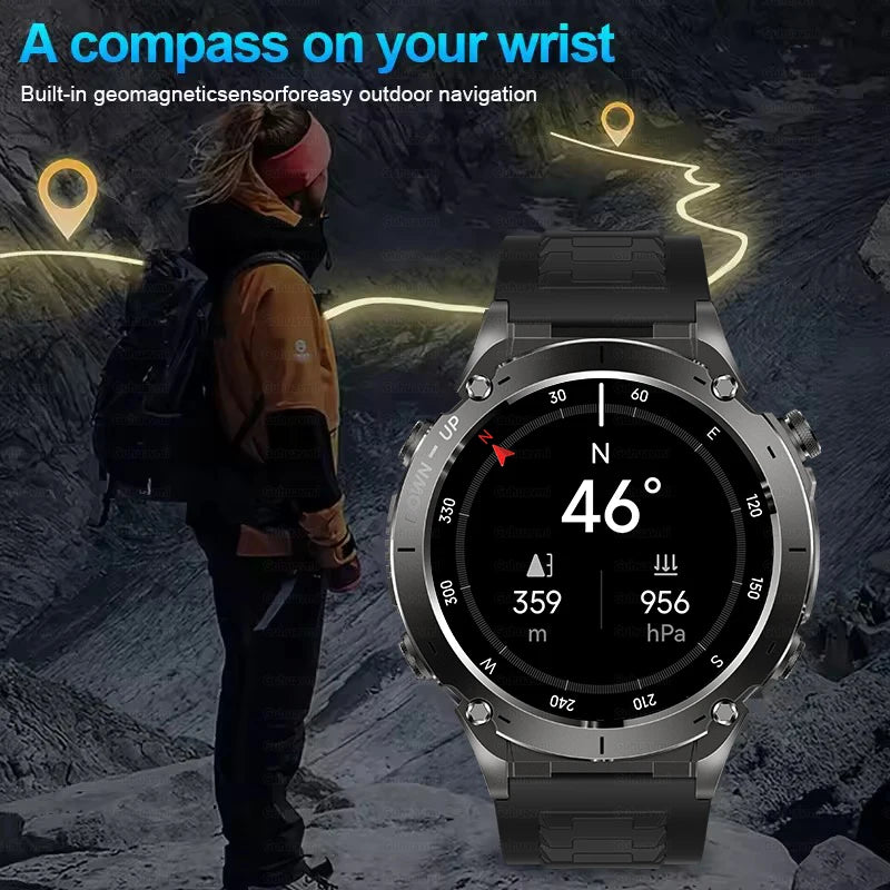 2025 Militär-Smartwatch mit GPS & Kompass für HUAWEI