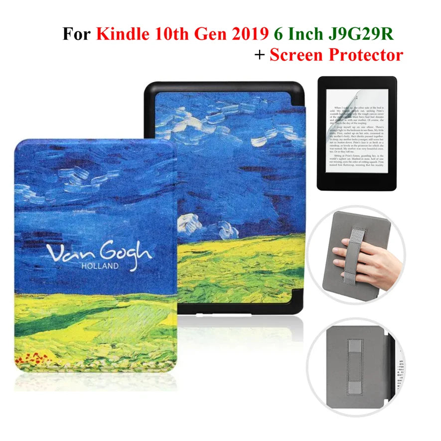 Hülle + Folie für Kindle 10. Gen 6 Zoll