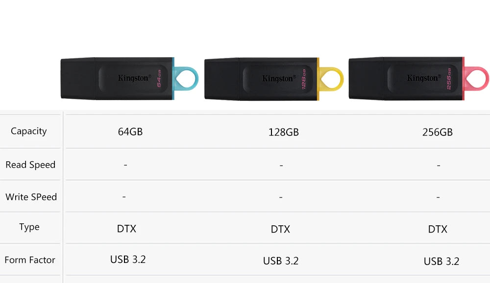 Kingston USB 3.2 Flash-Laufwerk 64-256 GB