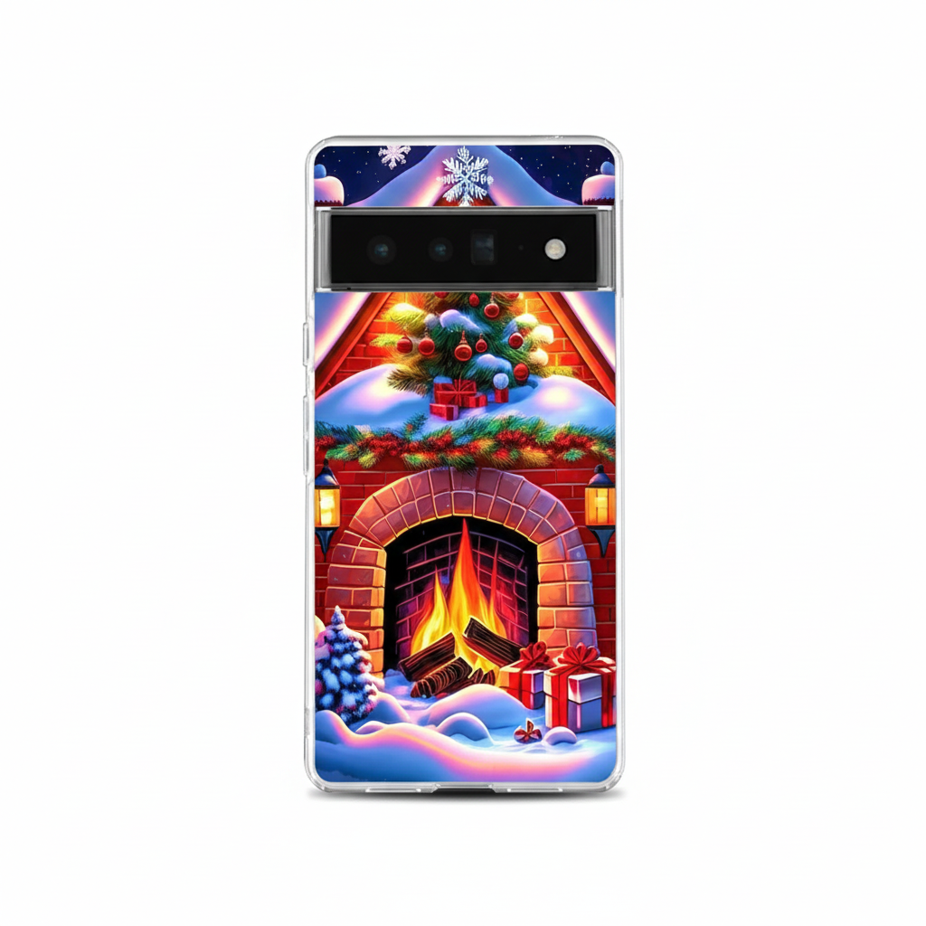 Transparente TPU Hülle mit Schneemotiv für Google Pixel 8